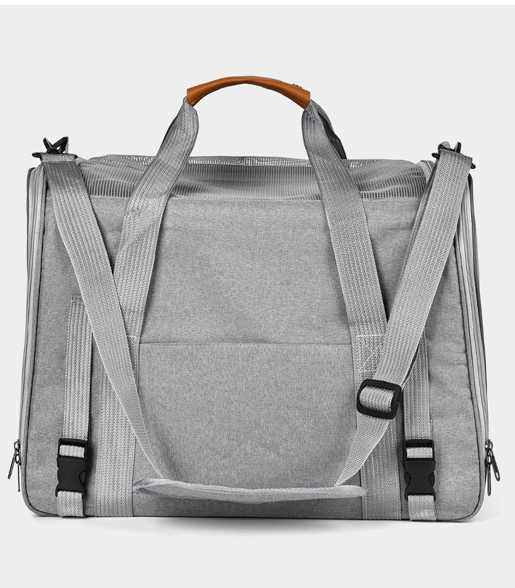  Light Grey Pet Carrier Bag Small-Batch Airline Approved Travel Supplies Zipper Closure Made Oxford (图13)