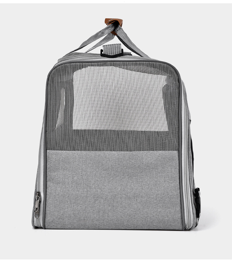  Light Grey Pet Carrier Bag Small-Batch Airline Approved Travel Supplies Zipper Closure Made Oxford (图12)